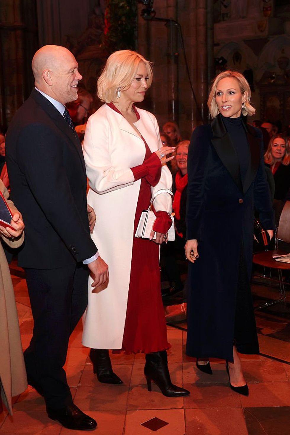 Zara Tindall, Mike Tindall and Hannah Waddingham
