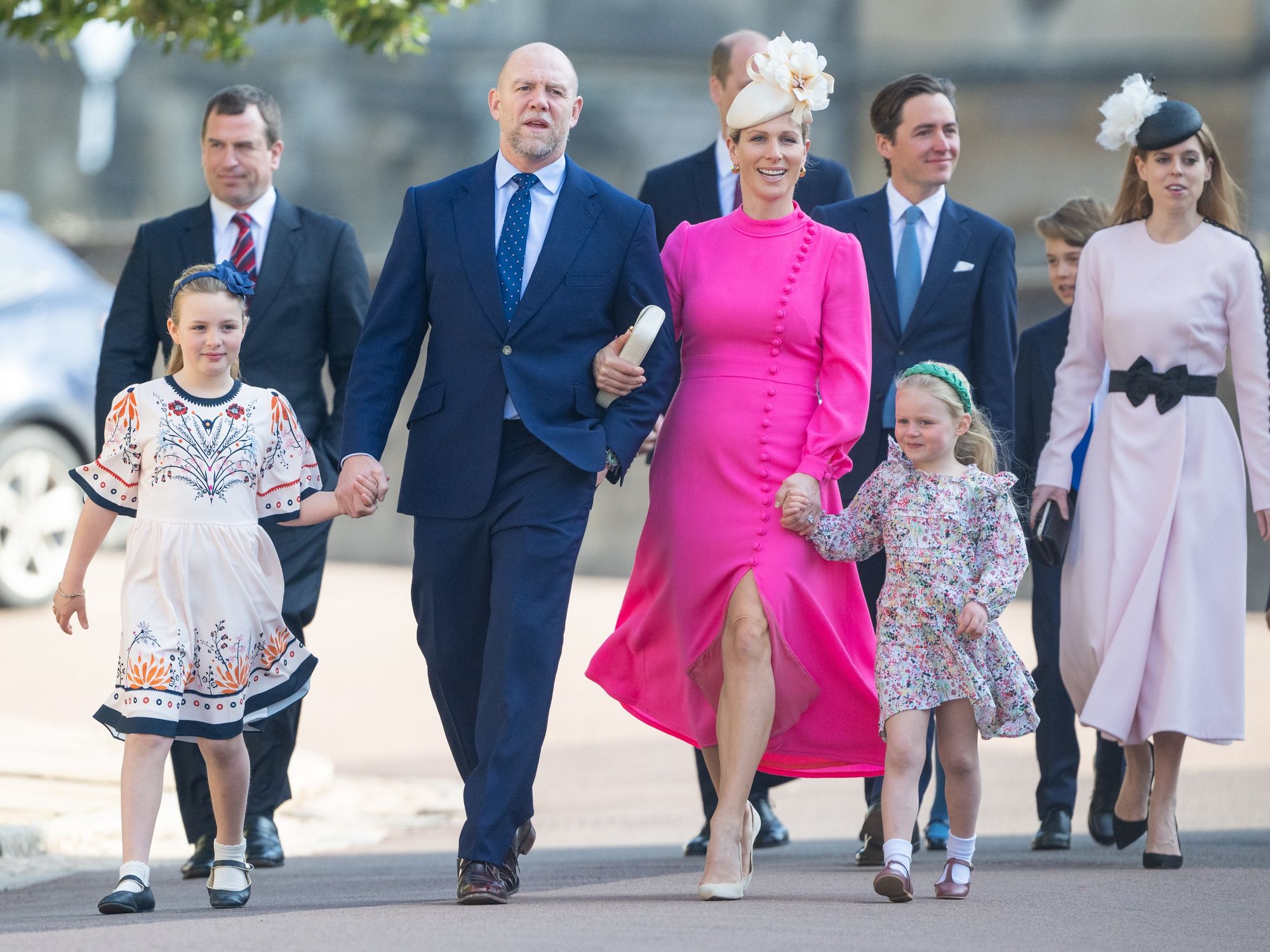 Zara Tindall, Mike Tindall, Mia and Lena