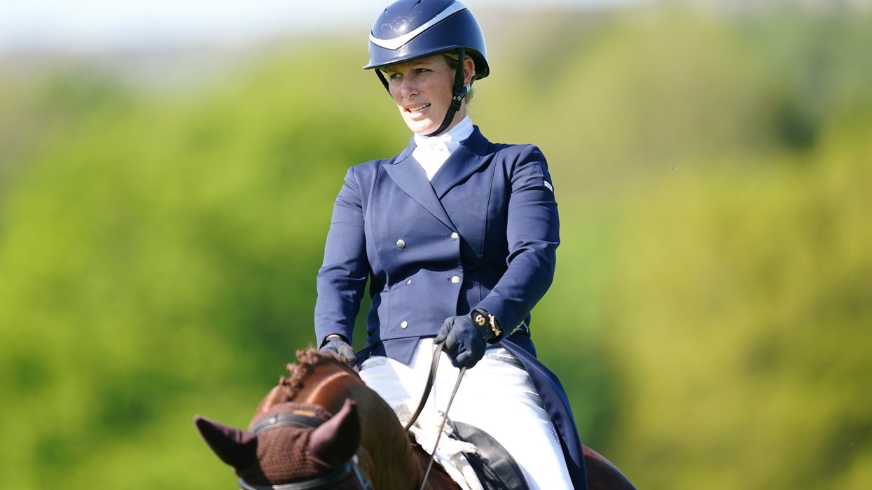 Zara Tindall riding Class Affair during the dressage competition during day two of the Chatsworth International Horse Trails in 2022