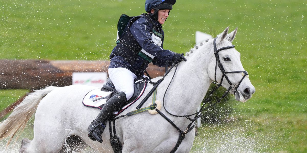 Zara Tindall gets splashed in the face with water as Princess Anne’s daughter pictured on horseback Zara Tindall gets splashed in the face with water as Princess Anne’s daughter pictured on horseback