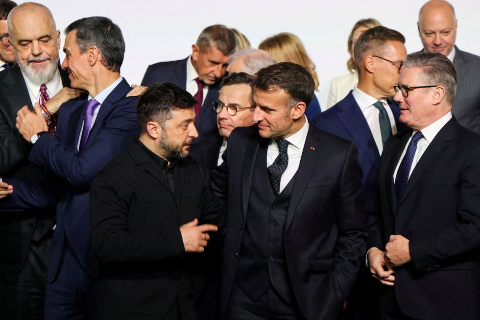 Zelensky, Macron and Keir Starmer