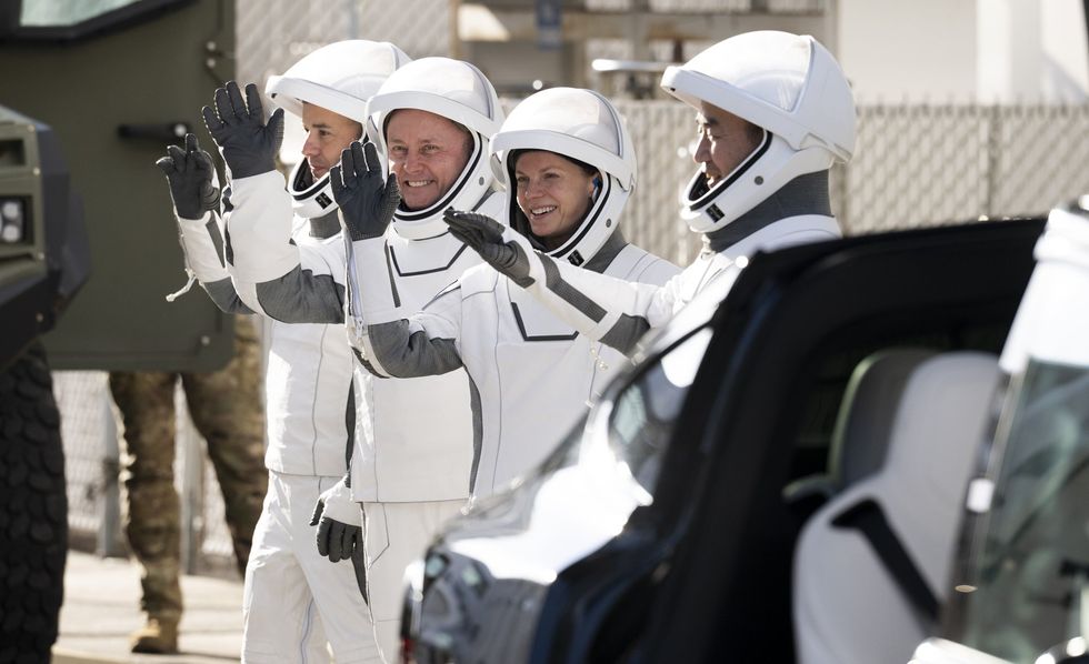 Zena Cardman, Mike Fincke, Kimiya Yui and Oleg Platonov