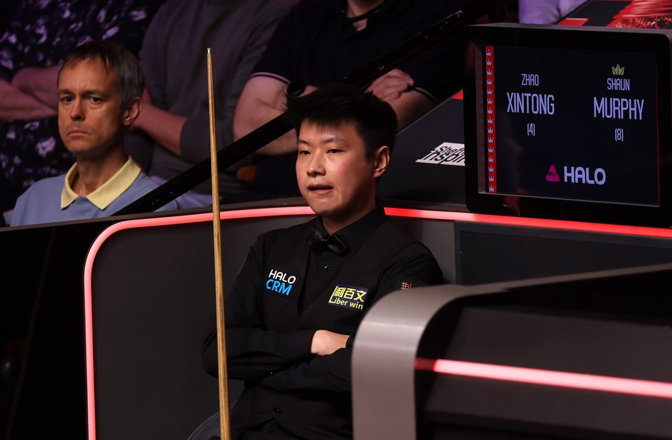 Zhao Xintong has been knocked out of the World Snooker Championship