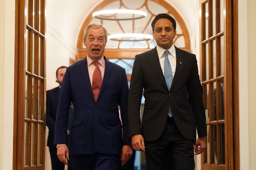 Zia Yusuf and Nigel Farage