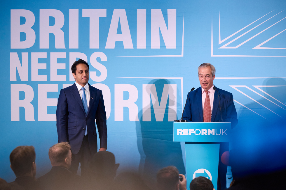 Zia Yusuf and Nigel Farage