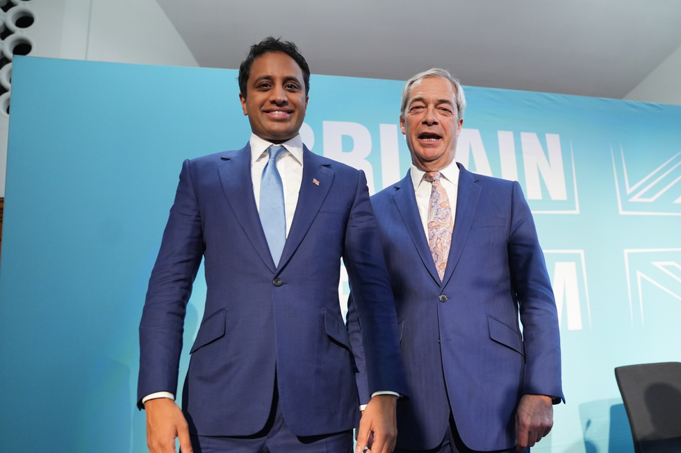 Zia Yusuf and Nigel Farage