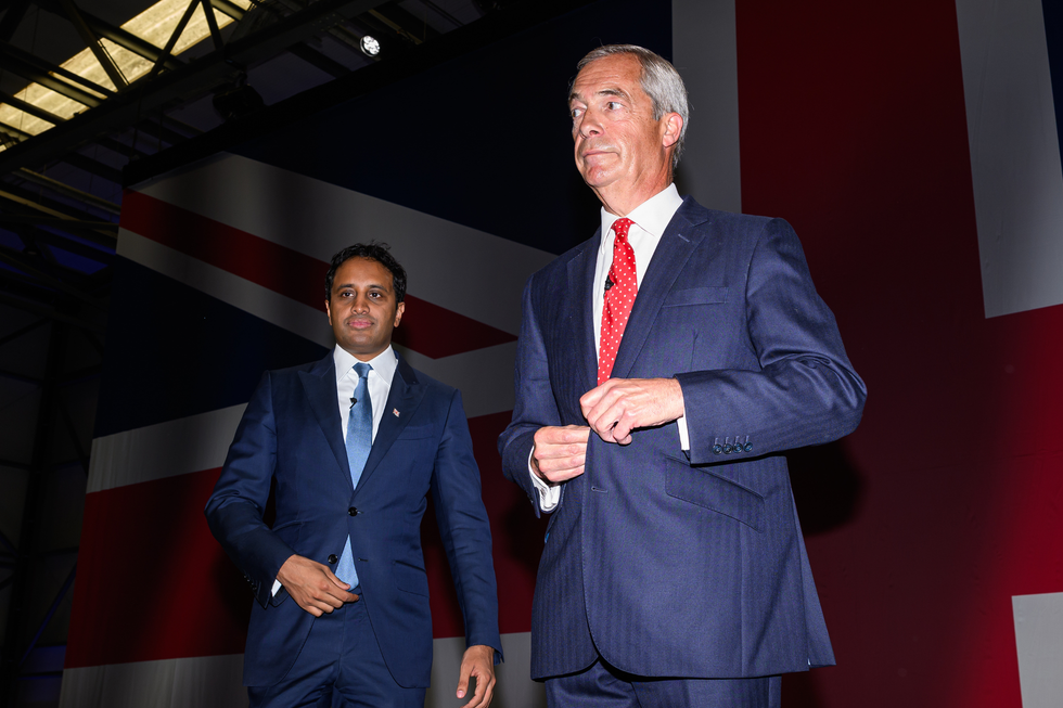 Zia Yusuf and Nigel Farage