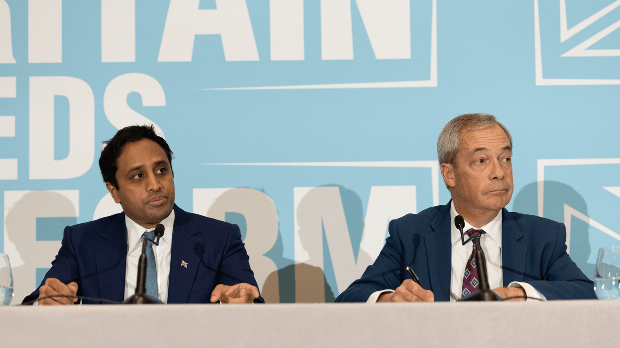 Zia Yusuf and Nigel Farage