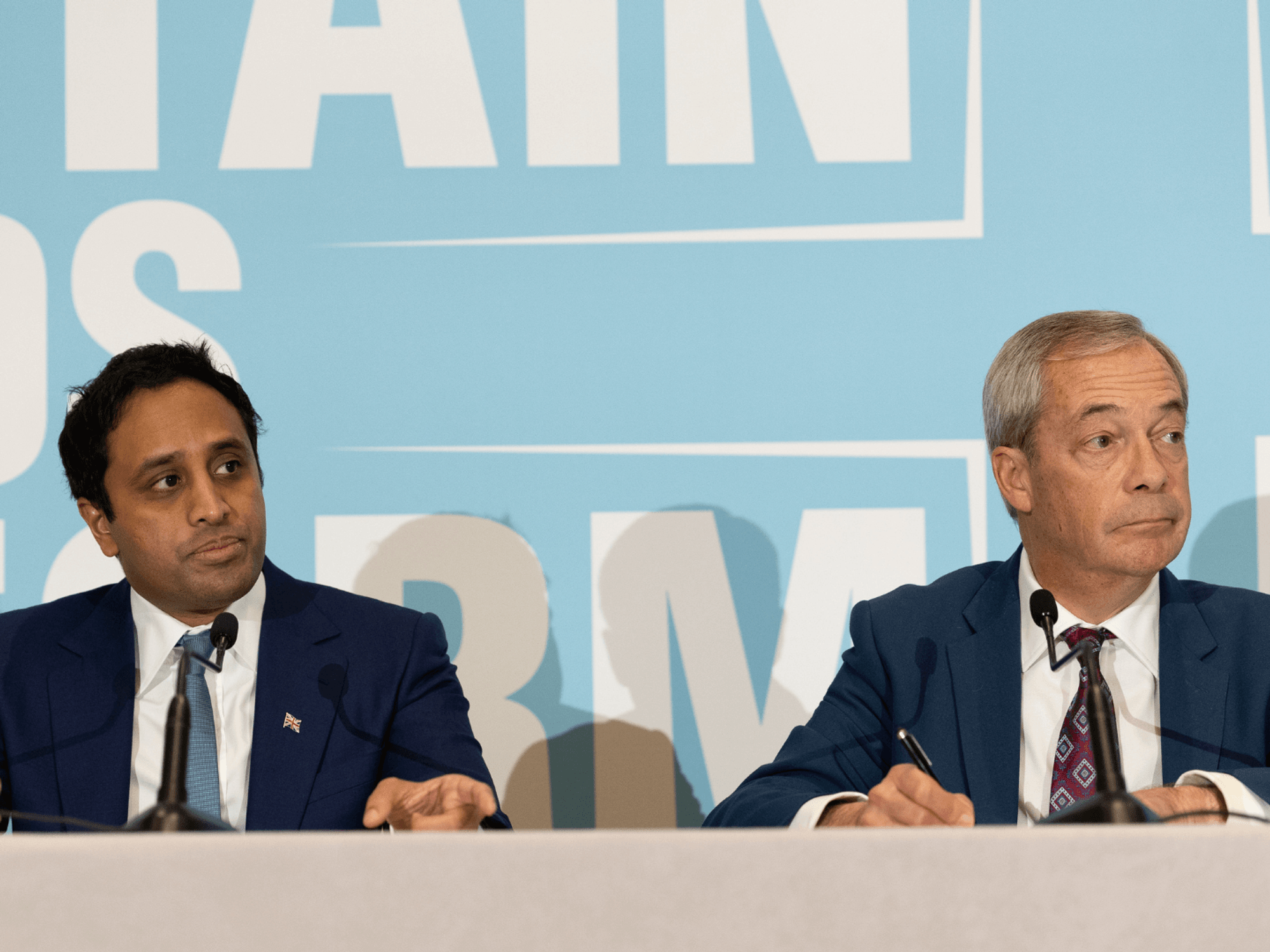 Zia Yusuf and Nigel Farage