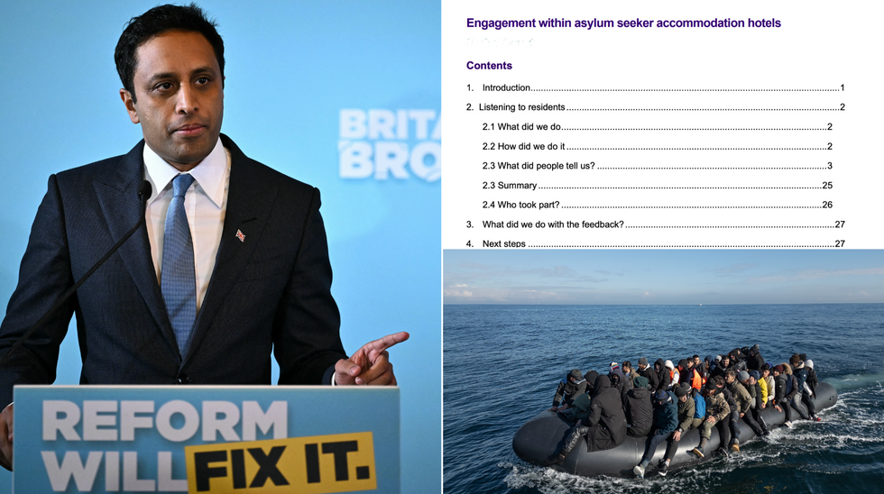 Zia Yusuf (left), wakefield district health and care partnership survey (top right), migrant crossings (bottom right)