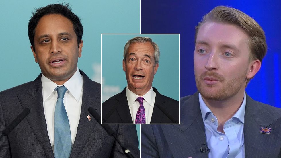 Zia Yusuf, Nigel Farage, Jaymey McIvor
