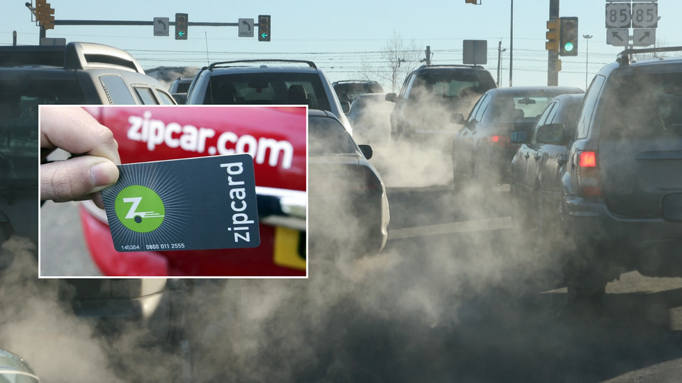 Zipcar card and car pollution