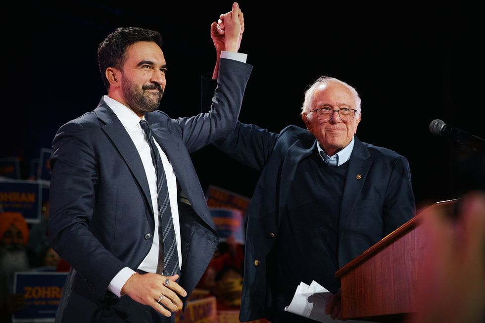 Zohran Mamdani and Bernie Sanders