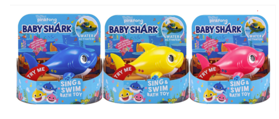 ZURU Robotic Baby Shark Sing and Swim Bath Toy